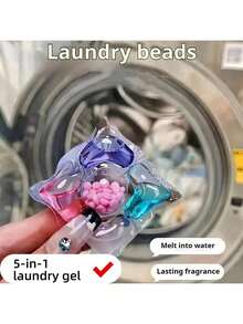 100粒/50粒/30粒/5粒装 五合一洗衣凝珠,柔顺、增亮、除臭,浓缩型洗衣液和柔顺剂,深层清洁不留残留,持久留香,居家必备 - 彩色 - 查看 5