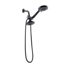 CYPNDICA Regadera de Teléfono con Funciones con Brazo y Chapetón Acabado Negro Mate Acero Inoxidable ABS la Regadera Cuenta con Tres Diferentes Funciones Flujo de Lluvia Masaje y Burbuja 3008C.2Fashion - como en la foto - Ver 1