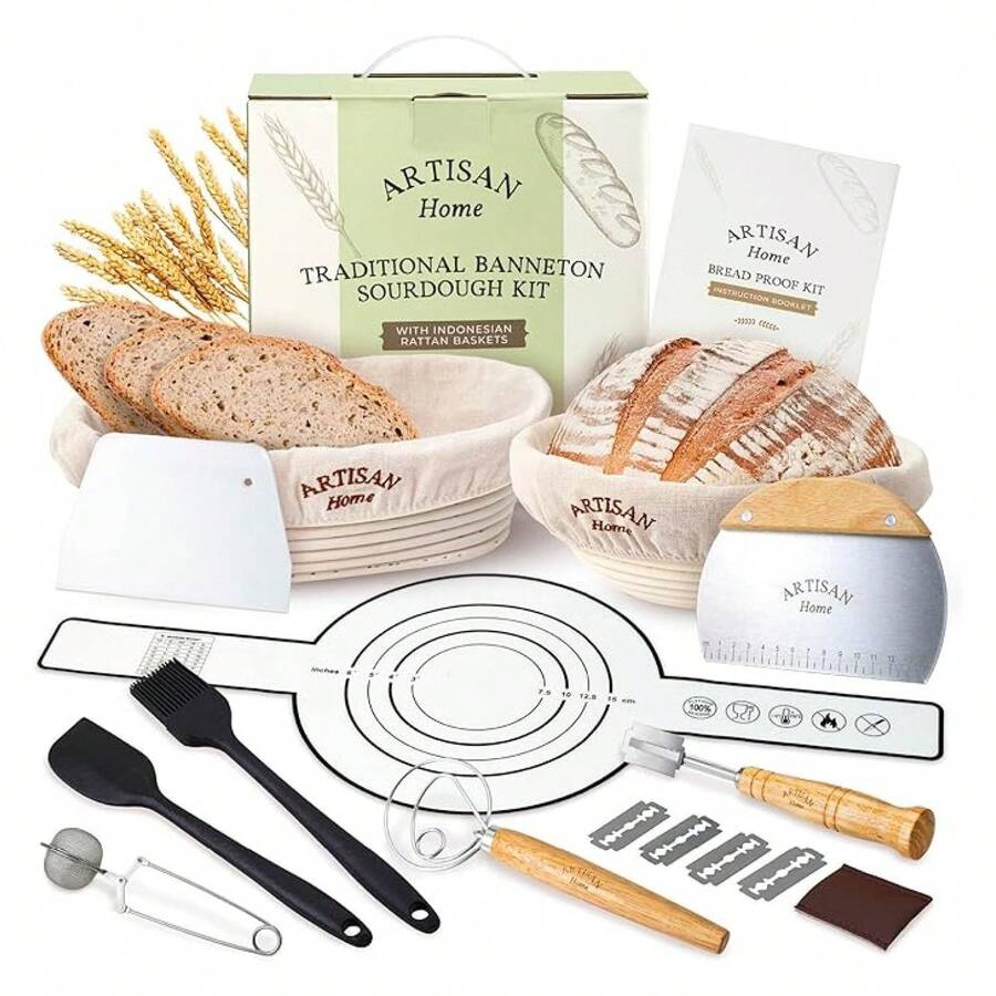 SourdoughKit, Bread Proofing Basket, Sourdough Bread Baking Supplies ...