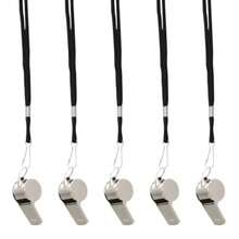 CYPNSilbato de Acero Inoxidable Paquete de 5 Silbato de Sonido Fuerte Ideal para Entrenadores Fuerte y Duradero para Árbitros Entrenadores Salvavidas Deportes de EquipoFashion - como en la foto - Ver 1