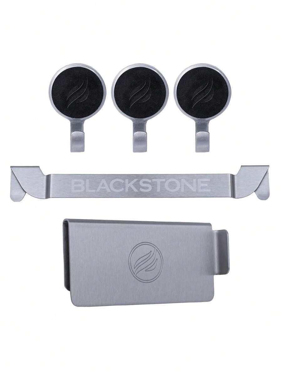 Blackstone 5188 - Puerta trasera para engrasar, 3 ganchos magnéticos y soporte de herramientas, accesorios para plancha, soporte para utensilios de cocina de barbacoa de acero inoxidable y protector,40047097 - Multicolor - Ver 1