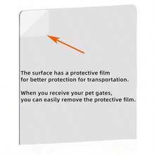 Puerta de perro transparente independiente para uso en interiores puertas para mascotas para puertas sin perforación puerta de perro acrílica plegable para escaleras con pies de soporte 3 paneles - Por supuesto - Ver 4