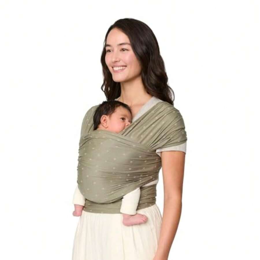 JCH-Aura Baby Wrap Sustainable Knit - Olive Diamonds - Diamantes de oliva - Ver 1