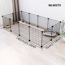 可调节宠物围栏，室内独立式屏障，适用于猫和小型/中型犬，可用于如厕训练和隔离