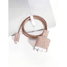 5pcs Rhinestone Data Cable Protector & Charger Head Cover Set Charger Protector,Valentine's Day Gifts, Ramadan Accessory Small Gifts - Multicolor - View 14