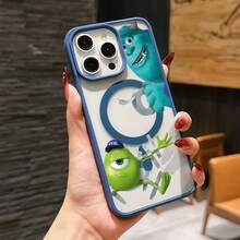 This Disney Monsters University Cartoon Character Phone Case, Featuring Sulley And Mike Wazowski, Boasts A Cute And Playful Design, A Simple And Stylish Appearance, And A Smooth And Comfortable Feel. It Features A Magnetic Back, Camera Protection, A Transparent And Fashionable Back Panel, And Reinforced Corners For Effective Drop Protection, Making It An Ideal Choice For Young People. This Phone Case Is Compatible With IPhone 17/16/15/14/13/...12/11/XR/XS/X Series And SamsungGalaxy S22, S23, S24, And S25 Series Phones. It Makes A Perfect Gift For Friends And Family. - 淺灰色 - 查看 7