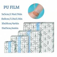 50pcs Transparent Waterproof Adhesive PU Film Tape, Breathable Waterproof Thin Blank Dressing Patch - Multicolor - View 3