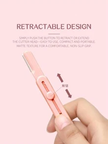 Bulk Retractable Eyebrow Razor, Women's Specialized Blade, Portable Natural Eyebrow Shaping Razor - Multicolor - View 4