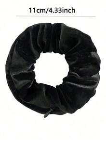 1pc Multi-Functional Hair Tie Storage Pouch - Portable Money Hider & Organizer, Non-Waterproof, Zippered Scrunchie Elastic Hair Tie With Secret Pocket For Keys, Cash, Headset, Accessory Storage - Fashionable Polyester Hair Band Accessory, Large Capacity Makeup Organizer Makeup Case, For Lipstick, Brush, Skincare, Mobile Phone, Coin, Small Items, For Home, Gift, Vacation And Festival Halloween Christmas Multifunctional Use Home Bathroom Decor Summer Back To School - Black - View 5
