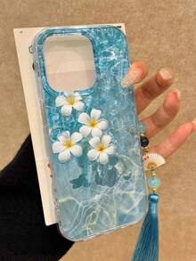 Floral Wavy Painting High-End Fashion With Chinese Style Pendant, Suitable Compatible With Iphone 17/17 Pro/17 Pro Max, 16/16 Pro Max, 15/15 Pro Max, Apple P13, P14, P11, P12, XS, XR, 7/8, P, 7G, ES2, A14, A15, S23U, A50, A12, A32, A52, A72, A51, A21S, A13, A14, S22 Ultra, S23, A33, A53, S20 FE Phone Case And Protective Cover
