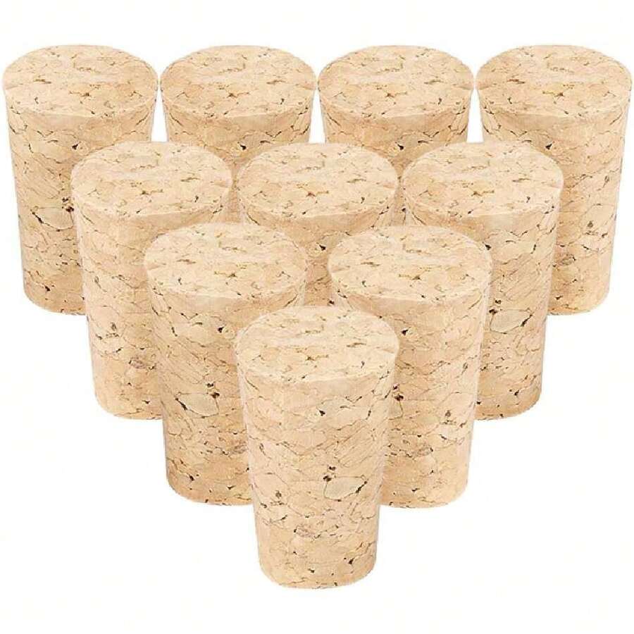 Tapones de corcho de madera cónicos, corchos de cerveza, vino, cerveza, corcho, corcho de repuesto para vino de cerveza, diámetro superior de 3/4" o 7/8", Madera, Size L:,40044694 - Lila Púrpura - Ver 1