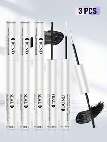 【72小时超强粘性】1/2/3支装低敏二合一睫毛胶水定型液 | 72小时超强粘性，不含乳胶，防水 | 适用于DIY簇状假睫毛、自制假睫毛化妆工具 | 混合黑色睫毛延长胶 - 白色 - 查看 9