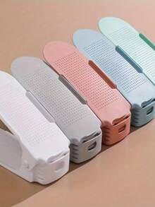 10/20/15/5/1/8pcs Adjustable Double-Deck Shoe Organizer Rack - Compact Solution For Closet, Hallway, Bedroom And Bathroom, Made Of Sturdy Plastic, Holds 10/20/5/1 Pairs Of Shoes, Shoe Slots Organizer, Adjustable Shoe Rack, Space Saving