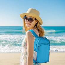 35L Mochila impermeable plegable y ligera para playa, con compartimento seco y húmedo, mochila HiFKing para hombres y mujeres, color azul - Azul2 - Ver 3