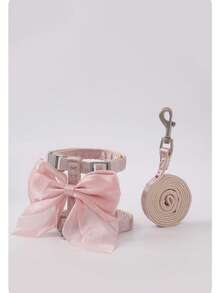 1 Set Cat/Dog Leash Anti-Escape Harness Leash With Bow Tie, Pet Walking Leash Suit - Multicolor - View 13