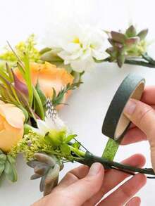 1~8Rolls Floriculture Tape Self-Adhesive Bouquet Floral Stem Paper Tape Stamen Wrapping Florist DIY Flower Craft Wedding Party Supplies (30Yards/Roll) - Multicolor - View 3