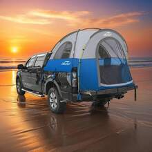 Truck Bed Tent,Waterproof PU3000mm Truck Tent, Tear-Resistant Potable Pickup Tent For 2 Person Camping And Outdoor With 3 Window 4 Storage Bag Compatible With F150 F250 F350 RAM Titan - Màu xanh lam - Xem 6