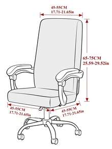 1件装防水电脑椅套，弹性游戏椅套，弹力旋转升降办公椅套，家用及办公用品 - 彩色 - 查看 3