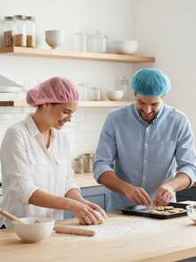 3pcs Breathable Chef Hats, 360 Degree Ventilation Work Caps, Dust-Proof & Comfortable, Mesh Dust-Proof Hats, Suitable For Catering, Baking And Workshops, Great Gift For Baking And Craft Enthusiasts - Multicolor - View 5