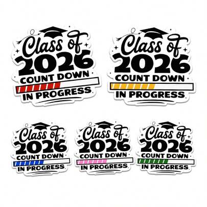 5/30 Pcs Class Of 2026 Sticker, 3" Senior 2026 Sticker Graduation High School College Student Gift For Scrapbook Class Of 2026 Senior Stickers Graduation Decoration Car Decal For Laptop Tablet Case