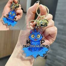 1pc K-Pop Girl Group Cartoon Idol Bell Keychain, Anime Keyring, Small Gift, Car Key Chain, Bag Charm - Multicolor - View 12
