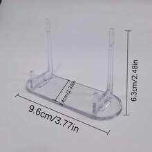 6/12件装透明桌面卡片展示架，卡片收纳架，秋季家居装饰，返校季必备 - 彩色 - 查看 3