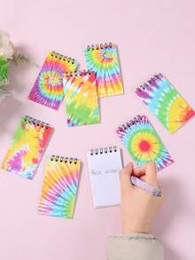 Bộ 8 cuốn sổ tay lò xo nhiều màu sắc theo chủ đề, sổ tay lò xo họa tiết hoạt hình nhuộm màu, thích hợp sử dụng hàng ngày và cho các bữa tiệc Tết Nguyên Đán, đám cưới, tiệc mừng em bé, sinh nhật. Sổ tay xé rời, sổ ghi nhớ, sổ tay mini bỏ túi tiện dụng, nhật ký, sổ văn phòng phẩm, phần thưởng cho học sinh, phù hợp cho gia đình, văn phòng, đồ dùng học tập, quà tặng tiệc tùng, tựu trường, trang trí lễ Phục Sinh. - Nhuộm tie-dye nhiều màu sắc - Xem 6