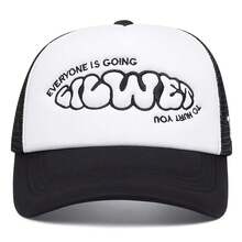 Una niña con un rostro lloroso, una gorra de béisbol bordada con esponja, una gorra de béisbol de malla para exteriores para hombres y mujeres para uso casual 4ES6 - Negro - Ver 7