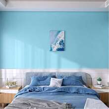 5色纯色自粘壁纸，防水防油可移除乙烯基接触纸，适用于客厅卧室墙面装饰和家具翻新 - 淺藍 - 查看 11