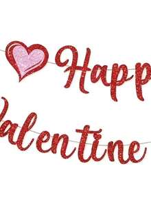 一套心形闪光花环，适用于结婚纪念日、生日派对装饰、圣帕特里克节、复活节、开斋节、狂欢节、万圣节装饰、户外美化、学校装饰、毕业典礼、圣诞节、圣帕特里克节、斋月、万圣节、狂欢节、婚礼场地装饰、派对装饰、庭院美化、大型活动装饰、家居装饰 - 彩色 - 查看 3