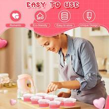 100 Pcs Heart Shaped Mini Storage Boxes With Lids - Clear Plastic Containers For Crafts, Food, And DIY Projects (1.7 Oz, 2.4 Oz) - 1.7 oz 2.4 oz - 查看 5