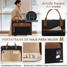 CYPNRAINSMORE Portatrajes de Viaje Porta Trajes para Mujer Plegable Porta Traje para Viaje Convertible Bolsa de Traje Bolso de Viaje para Traje para Colgar Vestir Abrigos para Negocios NegroFashion - 227311368 - View 6