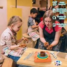 CYPNOLKBV Torno De Cerámica Para NiñosKit Completo De Pintura Y Manualidades.Juguetes Infantiles Adecuados Para Niños Y Niñas Un Regalo Perfecto Para Cumpleaños Halloween O Navidad. Naranja - CachorroFashion - 227450750 - Ver 5