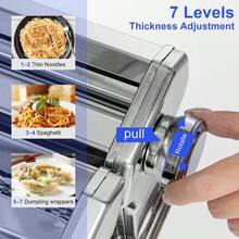 Pasta Roller Machine Dual Width Noodle Maker For Pasta, Spaghetti, Fettuccine, Lasagna 2 In 1 Stainless Steel With Cleaning Kit - 2 PCS Pasta Maker Machine - View 4