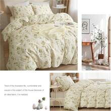 Yellow Botanical Floral Duvet Cover Queen Chic Garden Bedding Sets Cotton Aesthetic Comforter Vintage Flower  Women Cottagre Set Variant 5 - A# 黃色花卉 - 查看 5