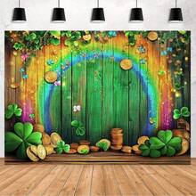 Happy Saint Patrick's Day Photography Background - Irish Clover Photo Background - Saint Patrick's Day Background - Decorative Vinyl Suitable For Saint Patrick's Day Theme Parties - Multicolor - View 1