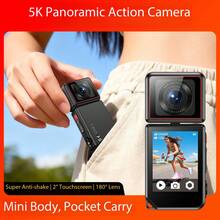 Cámara de pulgar Ultra HD 5K, Cámara corporal de 30fps, Cámara de bolsillo 5K, Cámara deportiva portátil con WiFi, Tarjeta TF de 128G, La cámara perfecta para vlogging - Negro - Ver 3