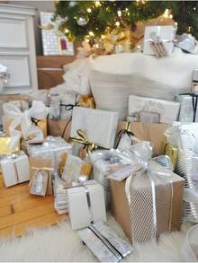 1 cuộn ruy băng xoắn màu bạc dài 500 yard, óng ánh, gợn sóng, thích hợp cho đồ thủ công, gói quà, dây bóng bay, phụ kiện tóc, trang trí hoa, quà Giáng sinh, năm mới, quà sinh nhật. - Nhiều màu - Xem 8