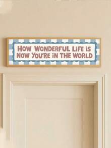 1pc Canvas Wall Art - "Good Old Days" Framed Print, "You Came Into This World, Life Is So Beautiful" Framed Print, Boy's Room Decor Framed "Love You To The Moon And Back" Banner Print, "Love You To The Moon And Back" Print Framed "Dream Big, Little One" Banner Print, "Dream Big, Little One" Print, Framed "Let's Play All Day" Baby Print – Framed Nursery Wall Art Perfect For Playroom Decor Nursery Decor Little One" Banner Print - Multicolor - View 5