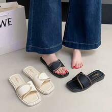 1双女士2026新款韩版户外/室内平底凉鞋，休闲沙滩轻便防滑，鞋履，春夏精选，伴娘礼物，房间/卧室装饰，沙滩，旅行，男女皆宜，度假，妇女节，旅行必备，婚礼回礼，Y2K，卧室，汽车配件，厨房装饰 - 彩色 - 查看 7