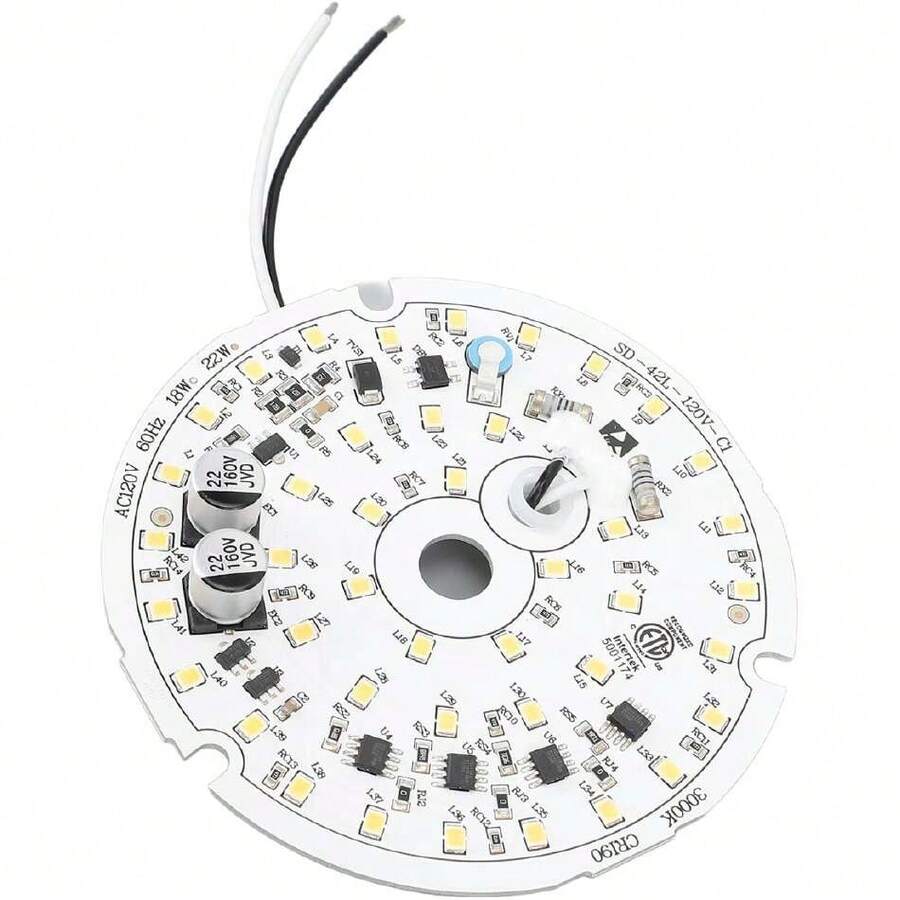 Tablero de Luz para Ventilador de Techo, Panel de Repuesto de Luz LED para Ventilador de Techo para Dormitorio (#2),40072432 - Agua verde azul - Ver 1