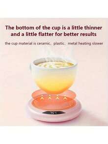 Rose USB Heated Coaster - Constant Temperature Beverage Warmer For Coffee & Tea, Fits All Cups/Mugs, Portable Smart Warmer For Office Desk/Outdoor Camping/Picnic/Kitchen, Essential For Autumn/Winter - Multicolor - View 5