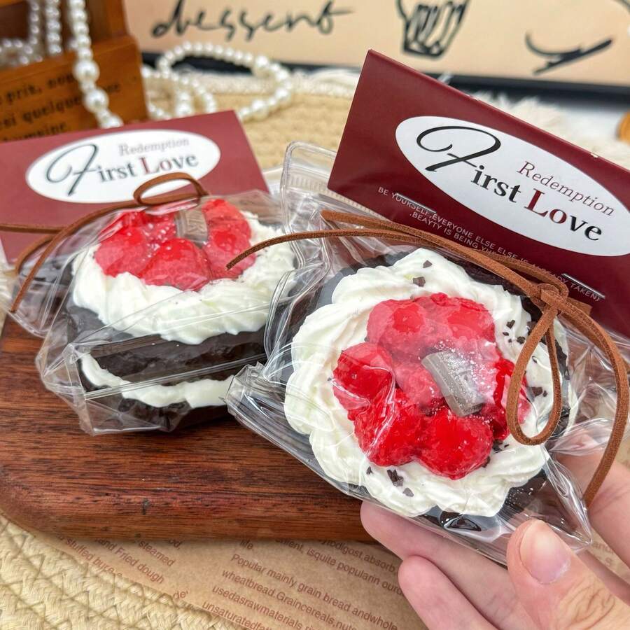 This Chocolate Raspberry Tart Squeezy Toy Features A Realistic Food Design. Its Soft Texture Can Relieve Stress Through Gentle Squeezing. Compact And Portable, Suitable For Office And Commuting Use, It Makes An Ideal Holiday Gift That Is Both Charming And Therapeutic.