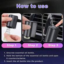 ATZOEA Car Air Fresheners M82 Diffuser 3/6/8 Pack 10ml Natural French Perfume ALong Lasting 60 Days Portable Waterless Romatherapy Diffuser With Three Adjustable Modes - 灰色 - 查看 7