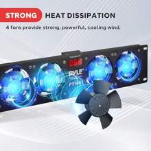 Pyle-Pro PFN41 19" Rack Mount Cooling Fan System W/Temperature Display - como en la foto - Ver 4
