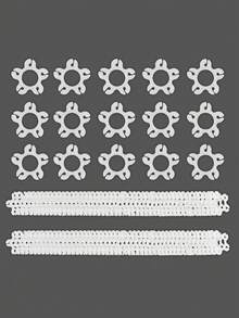 5/50/100/200pcs Balloon Clips, Balloon Accessories, Balloon Arch Bracket Clips, Balloon Connectors, For Decorating Balloon Arches, Columns, Wreaths, Birthday, Wedding, Back To School - White - View 3