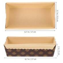 CYPNHousoutil 25 Moldes De Pan De Papel Café Rectangular Papel Para Hornear Moldes De Para Pasteles Pan Horno aderíaFashion - 219866604 - Ver 5