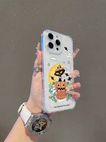Ốp lưng điện thoại Paul Frank chính hãng, trong suốt, chống sốc toàn thân, có nắp bảo vệ camera, họa tiết đèn lồng bí ngô, mèo con, mây, chữ cái, đèn lồng bí ngô, thiết kế mới, tương thích với iPhone 13/14/15/16 Pro Max - Nhiều màu - Xem 3