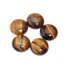 5-10 Peças/Pacote Cabochões de Pedra Preciosa Olho de Tigre Natural, Opções de Tamanhos Variados, Pedras Decorativas de Jóias Feitas à Mão Vintage Amarelas, Adequadas para Colar, Anel, Pulseira, Fabricação de Jóias - Pedra Olho de Tigre Amarelo - Visão 12