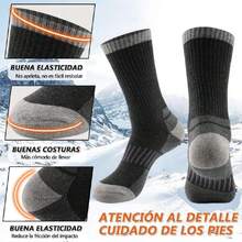5 Pares Calcetines Termicos Mujer Frio Extremo,Calcetas Lana Merino Para Senderismo,Calcetines Invierno Para Nieve,Esquiar,Calcetines Mujer Largos Gruesos y Frío,40046241 - Multicolor - Ver 6